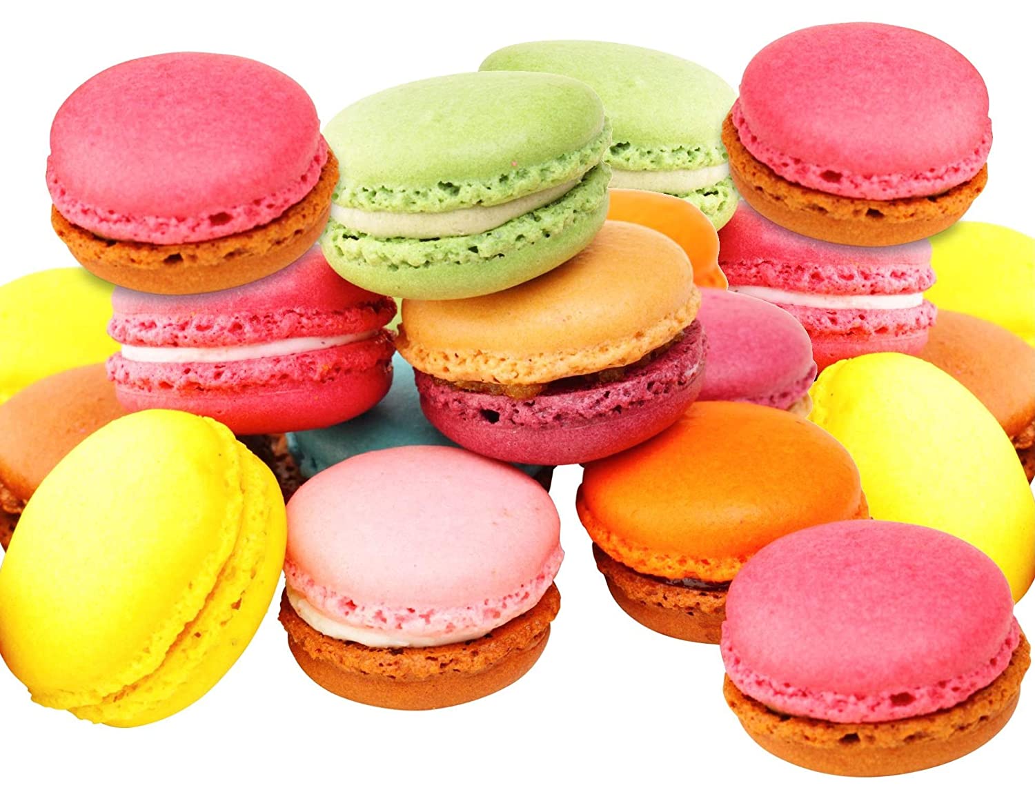 Order French Macarons 24 Pcs Gift Box & Greeting Card food online from Andy Anand Chocolates store, Chino on bringmethat.com
