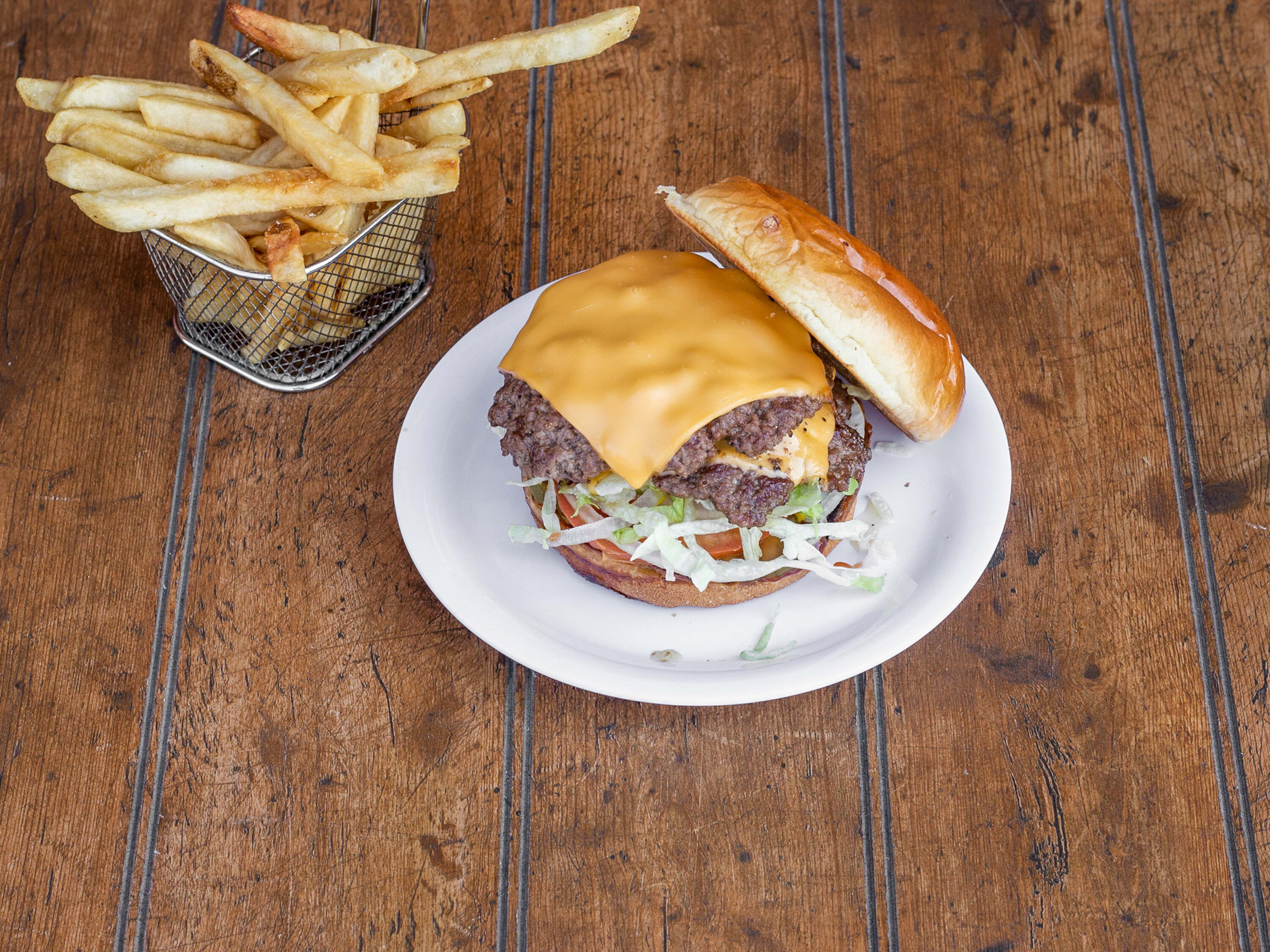 Order 1/3 lb. Cheese Burger food online from Charlie Place store, Salem on bringmethat.com