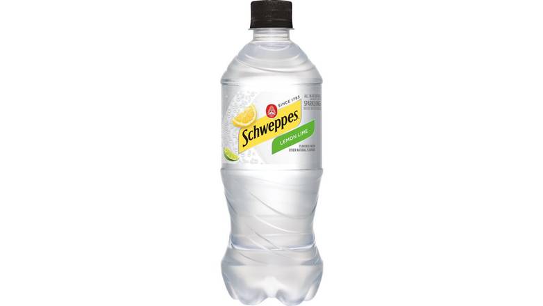Order Schweppes Lemon Lime Sparkling Water food online from Trumbull Mobil store, Trumbull on bringmethat.com
