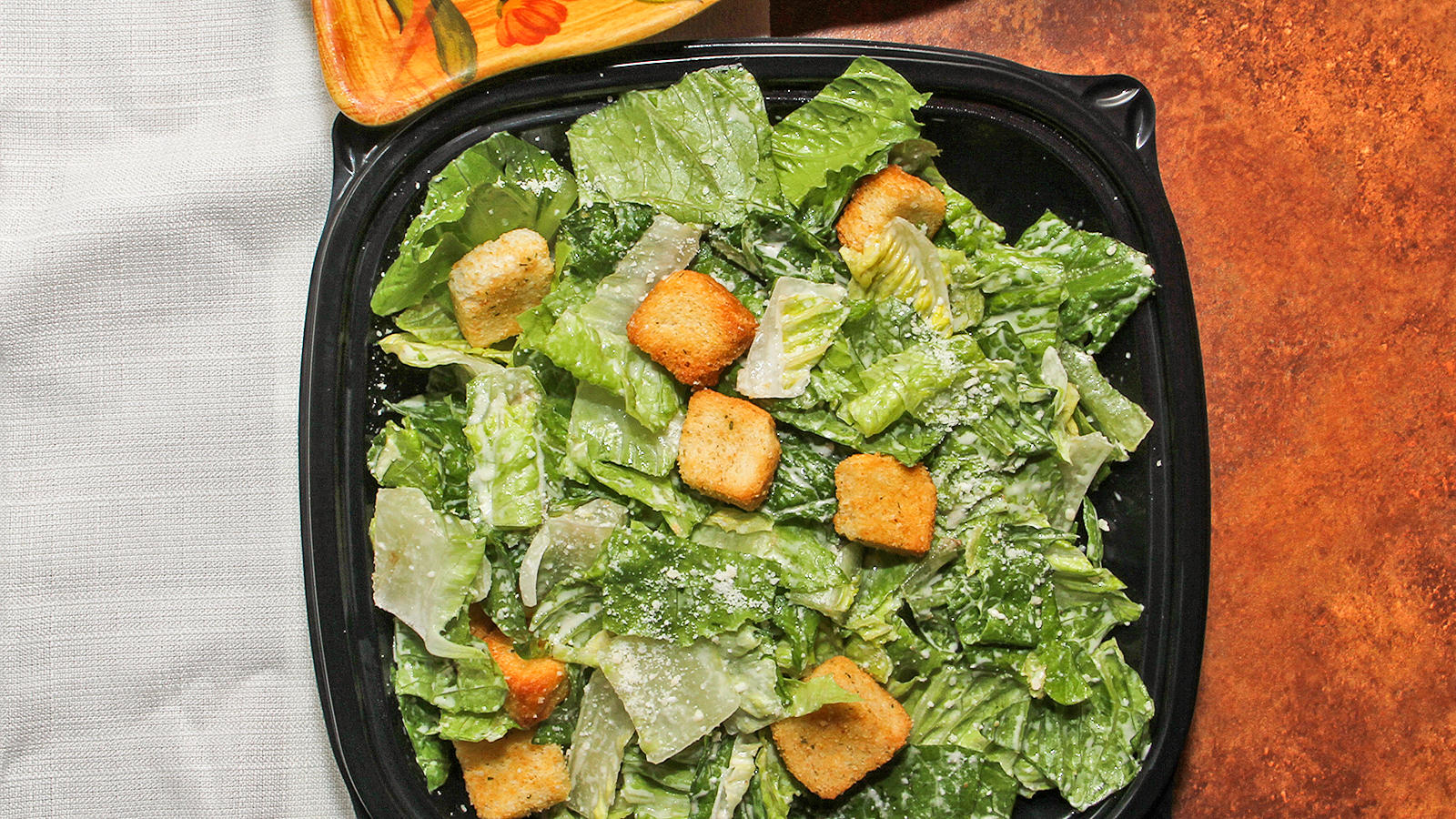 Order Large Caesar Salad w/ dressing on the side & Garlic Roll food online from Tony & Bruno store, Northbrook on bringmethat.com