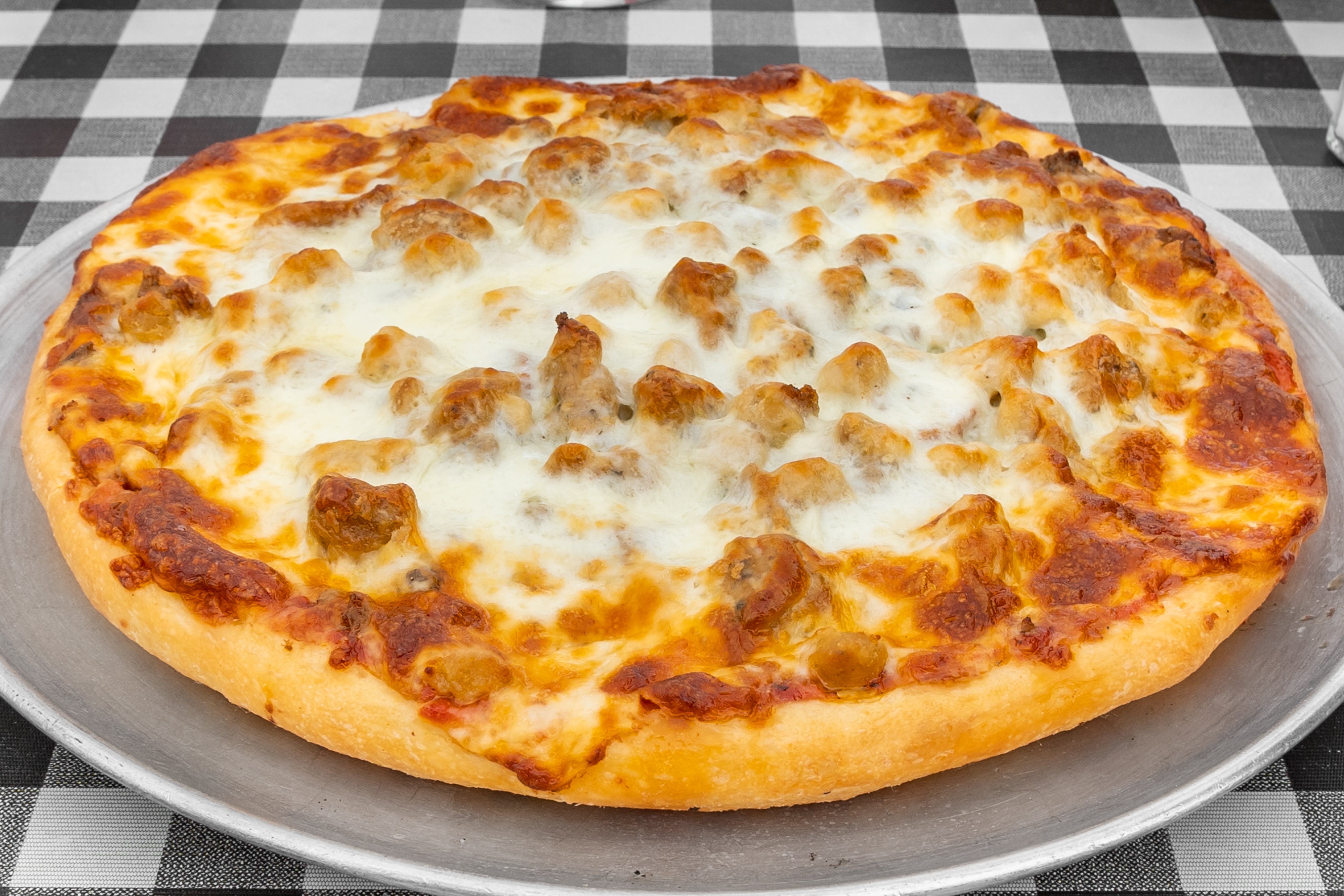 Order Meat Pizza - Small 10" (6 Slices) food online from Avolio's Italian Restaurant store, Covina on bringmethat.com