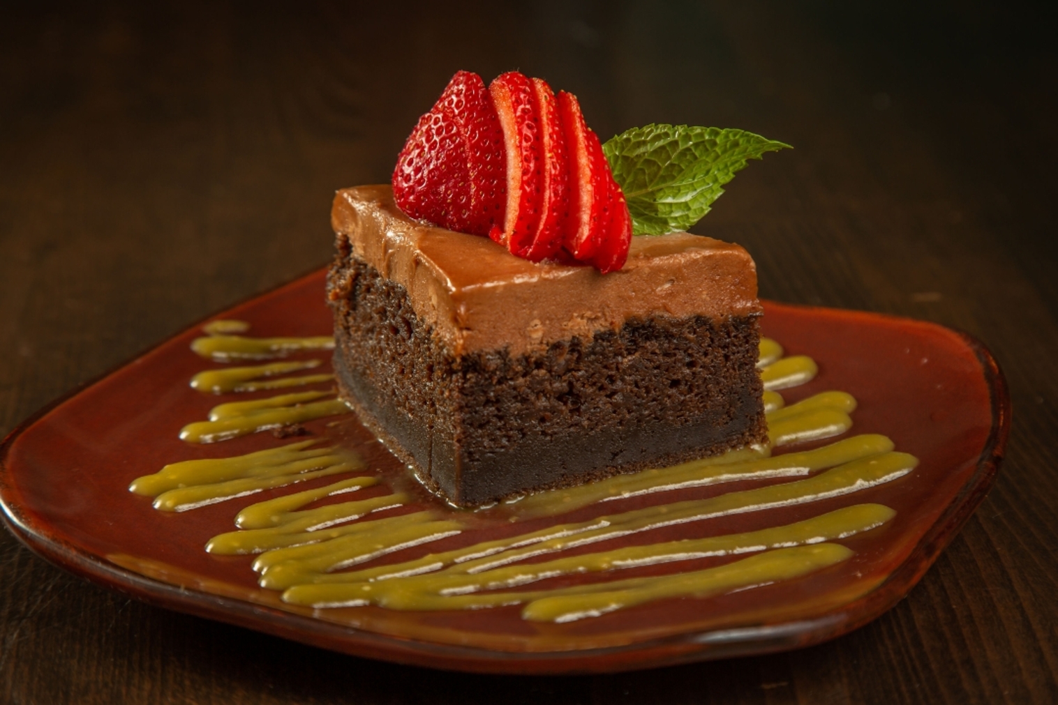 Order Chocolate Cake food online from Hussongs Cantina store, Las Vegas on bringmethat.com