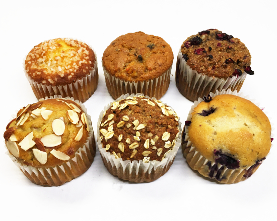 Order 6 Piece Assorted Muffin food online from Heidelberg Pastry Shoppe store, Arlington on bringmethat.com