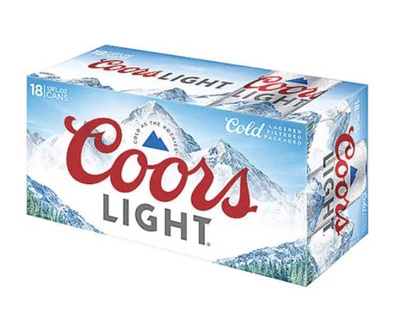 Order Coors Light, 18pk-12oz canned beer (4.2% ABV) food online from Ranch Market Too store, Yountville on bringmethat.com