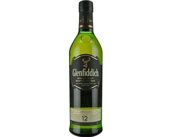 Order Glenfiddich 12 Years, 750mL scotch (40.0% ABV) food online from Ogden Wine & Spirit store, Naperville on bringmethat.com