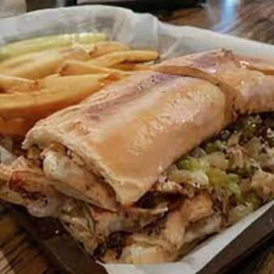 Order Chicken Philly Cheesesteak food online from The Garret store, campbell on bringmethat.com