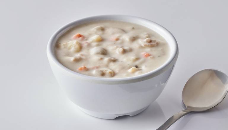 Order New England Clam Chowder food online from Erik Delicafe store, Watsonville on bringmethat.com