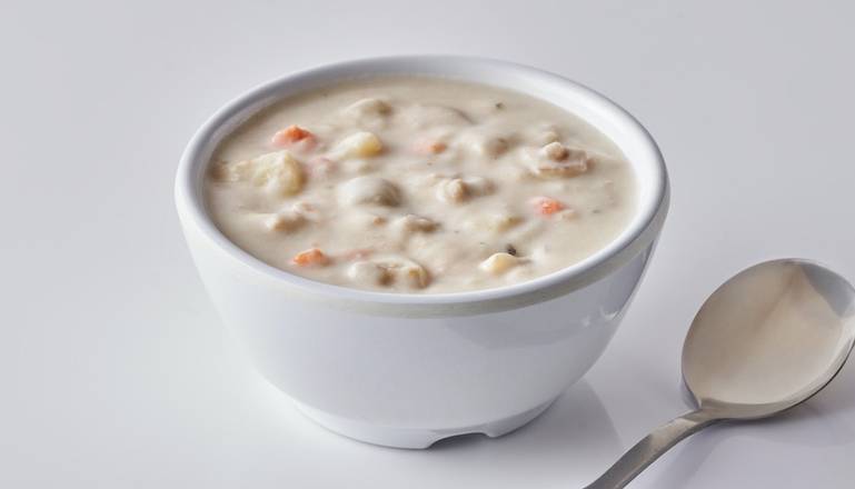 Order New England Clam Chowder food online from Erik Deli Cafe store, Aptos on bringmethat.com