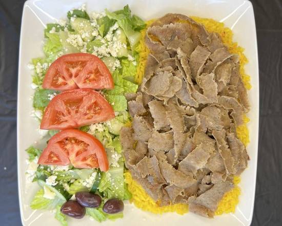 Order Gyros Platter food online from Pita Wraps Mediterranean Grill store, Surprise on bringmethat.com