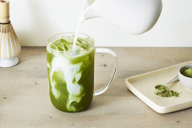 Order Matcha Latte - ICED - 24 oz Cup food online from Lb Cake Stop store, Baldwin Park on bringmethat.com