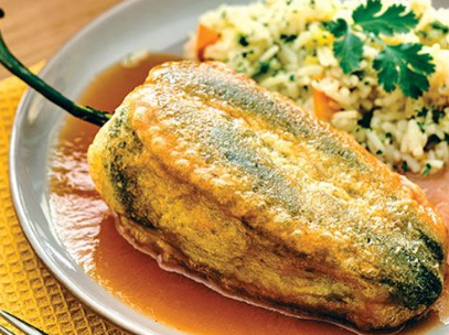 Order Chiles Rellenos food online from Rio Chico Mexican Restaurant store, Mount Pleasant on bringmethat.com