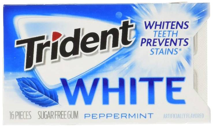Order Trident Dual Pack Gum, White Peppermint, 16 Pieces food online from Pepack Sunoco store, Peapack on bringmethat.com