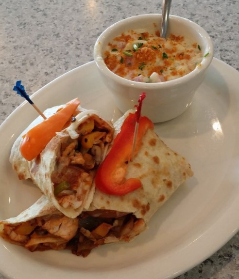 Order Chicken Salad Wrap food online from New Silver Spring Diner store, Mechanicsburg on bringmethat.com