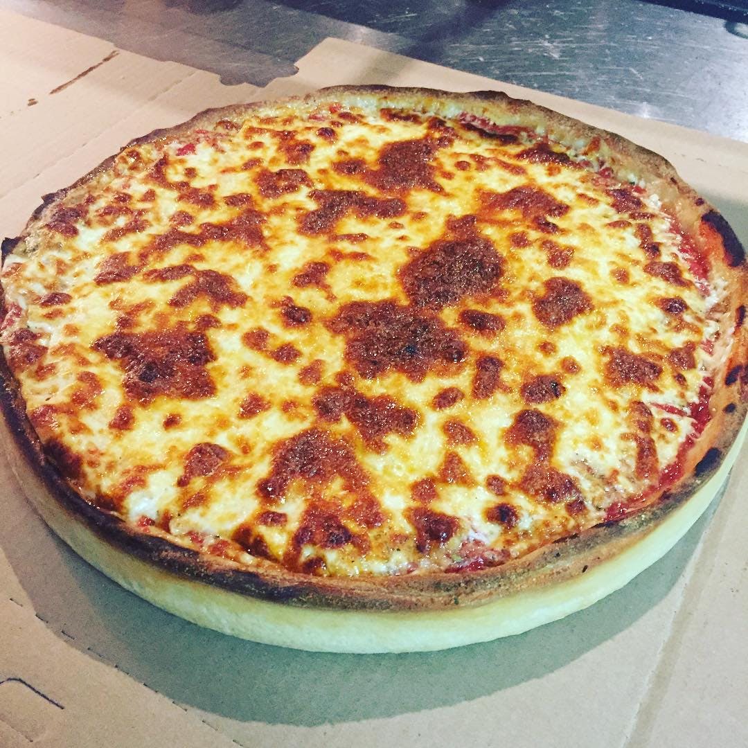 Order Pan Cheese Pizza - 10" (Serves 1) food online from Armand's Pizzeria store, Arlington Heights on bringmethat.com