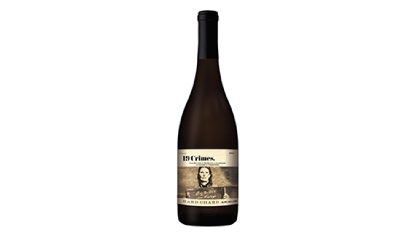 Order 19 Crimes Hard Chard Chardonnay 750mL food online from Dimension Liquor store, Lake Forest on bringmethat.com