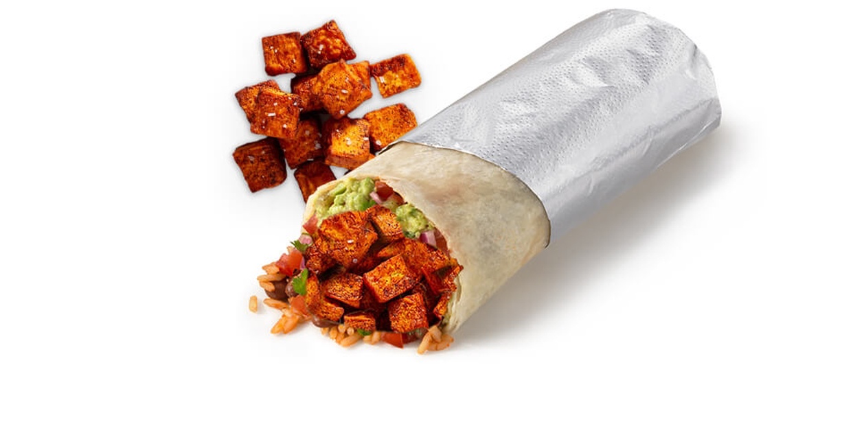 Order Spiced Sweet Potato Burrito food online from Dos Toros Taqueria store, New York on bringmethat.com