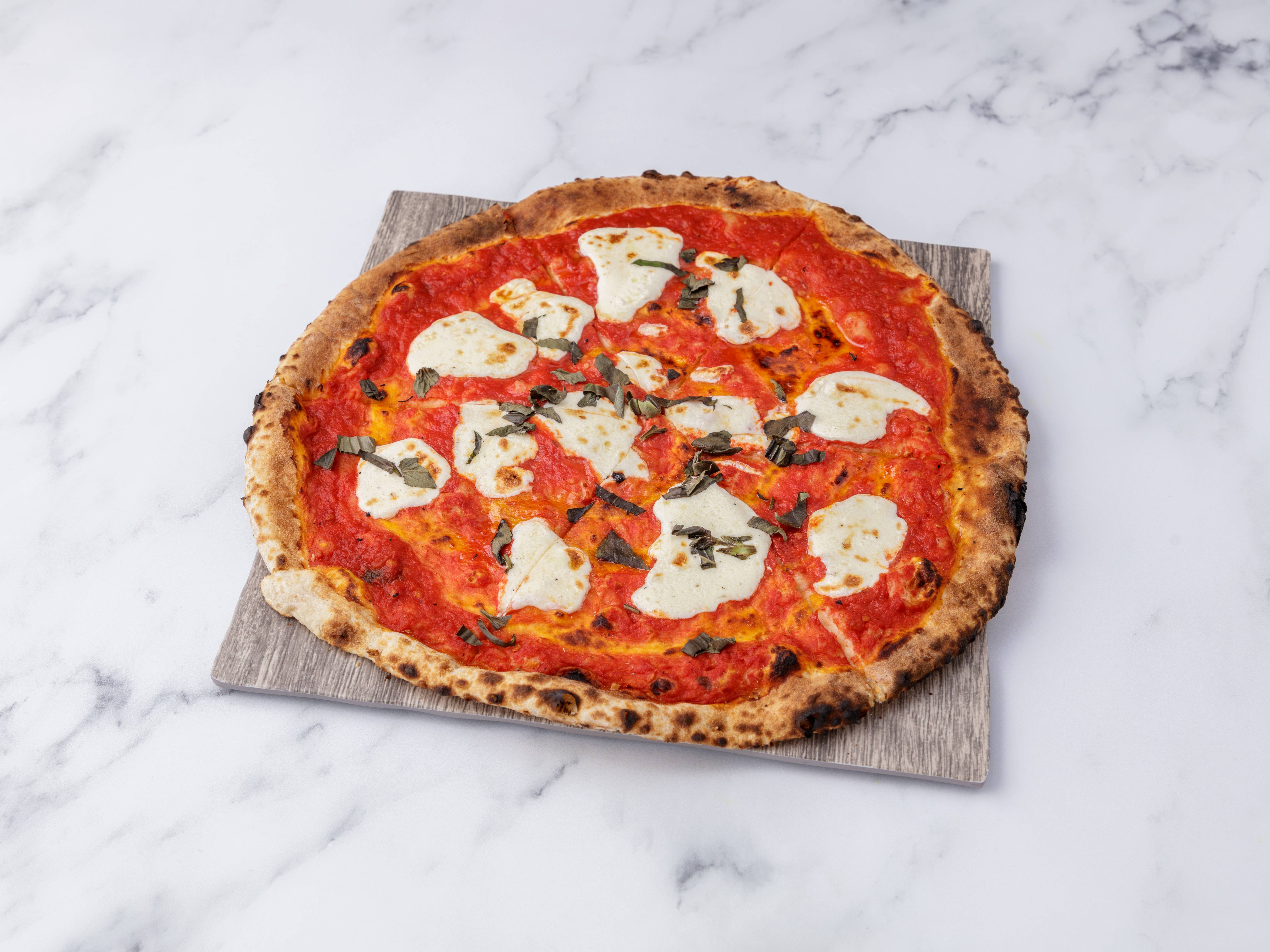 Order Margherita Pizza food online from Luna Wood Fire Tavern store, Nutley on bringmethat.com