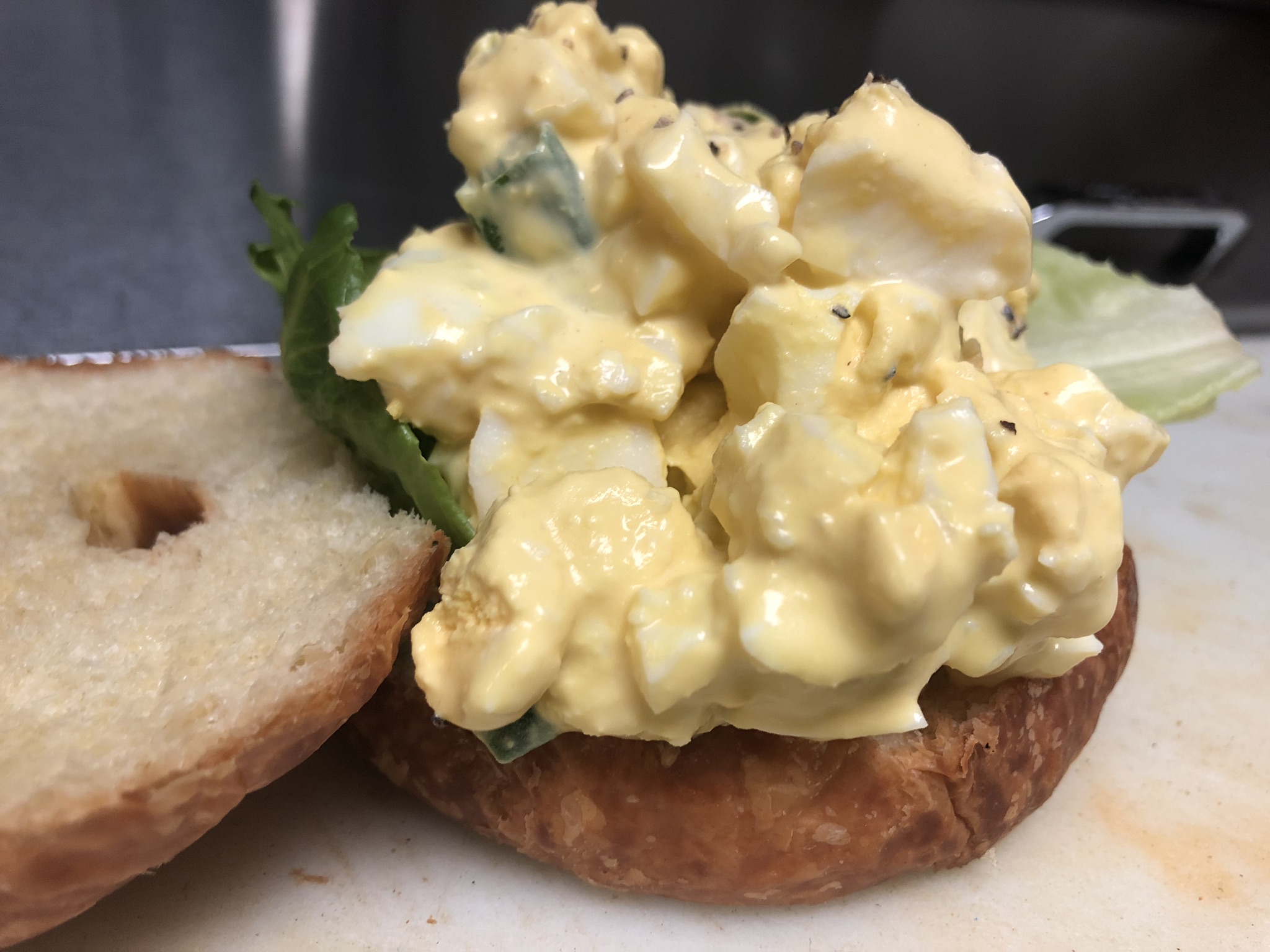 Order Egg Salad Croissant Sandwich food online from Hereghty Heavenly Delicious store, Raleigh on bringmethat.com
