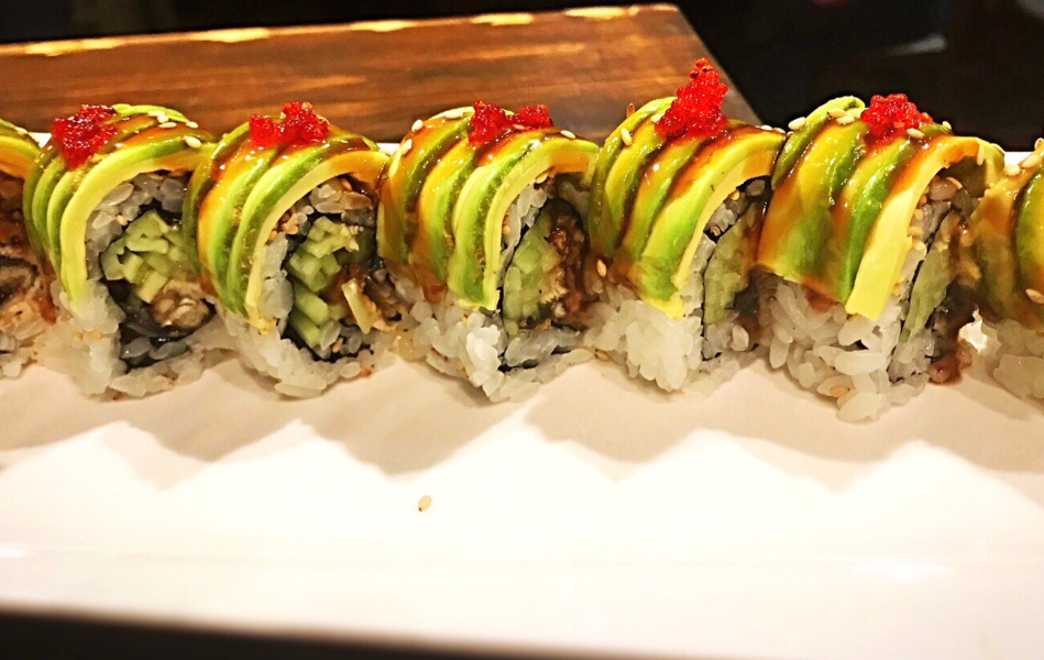 Order R51. Green Dragon Roll food online from Sushi Bang Bang store, Austin on bringmethat.com