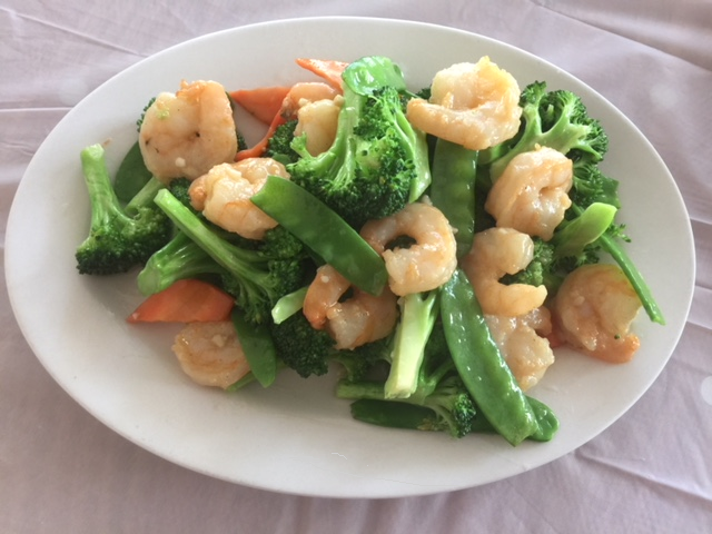 Order Shrimp with Snow Pea and Broccoli food online from Lotus Garden Restaurant store, San Diego on bringmethat.com