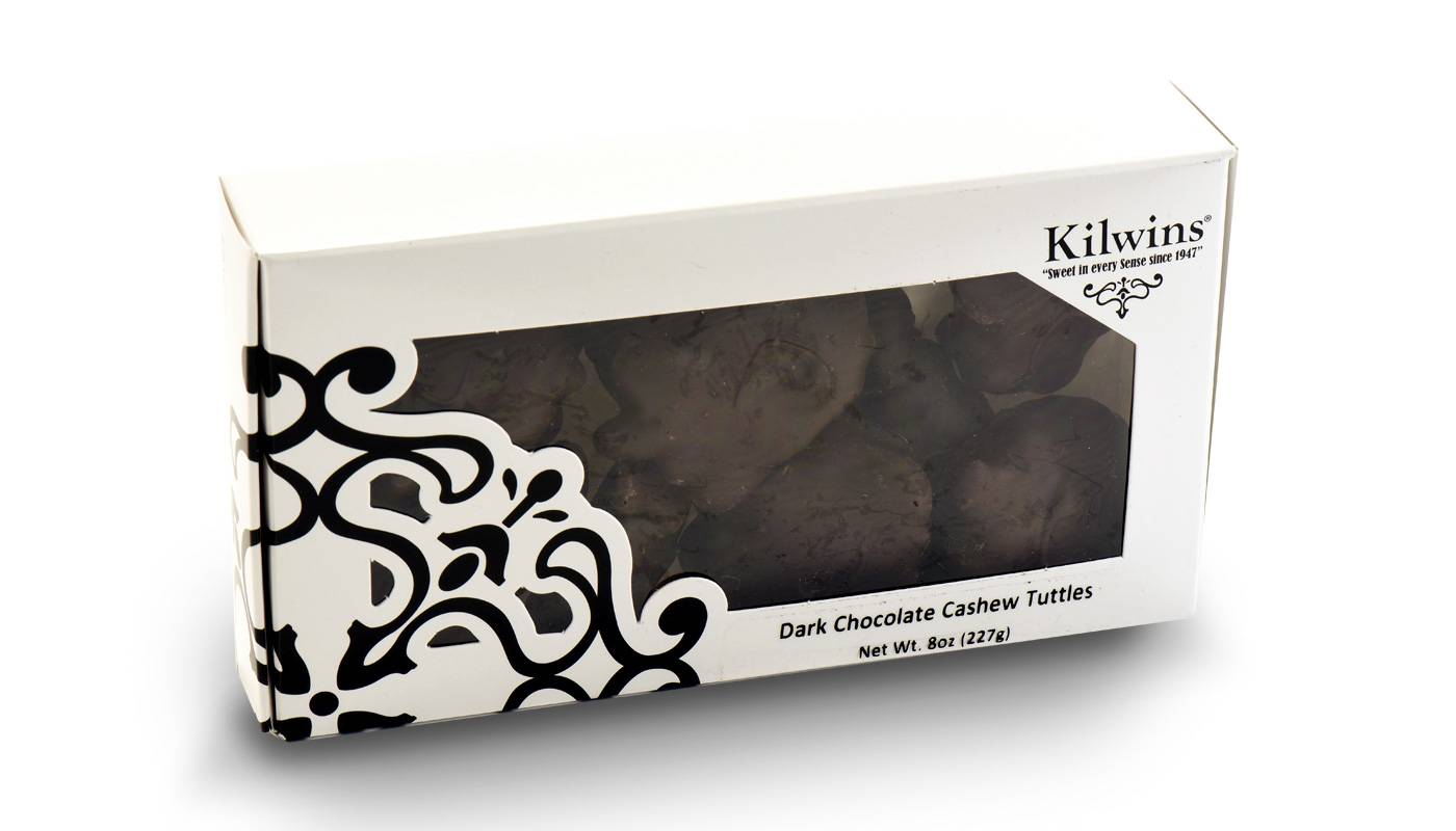 Order Dark Chocolate Cashew Tuttles 8 oz. food online from Kilwins store, Orange Beach on bringmethat.com