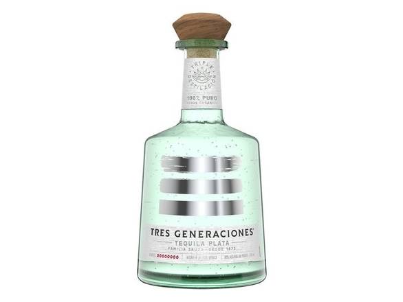 Order Tres Generaciones Plata Tequila - 750ml Bottle food online from Josh Wines & Liquors Inc store, New York on bringmethat.com