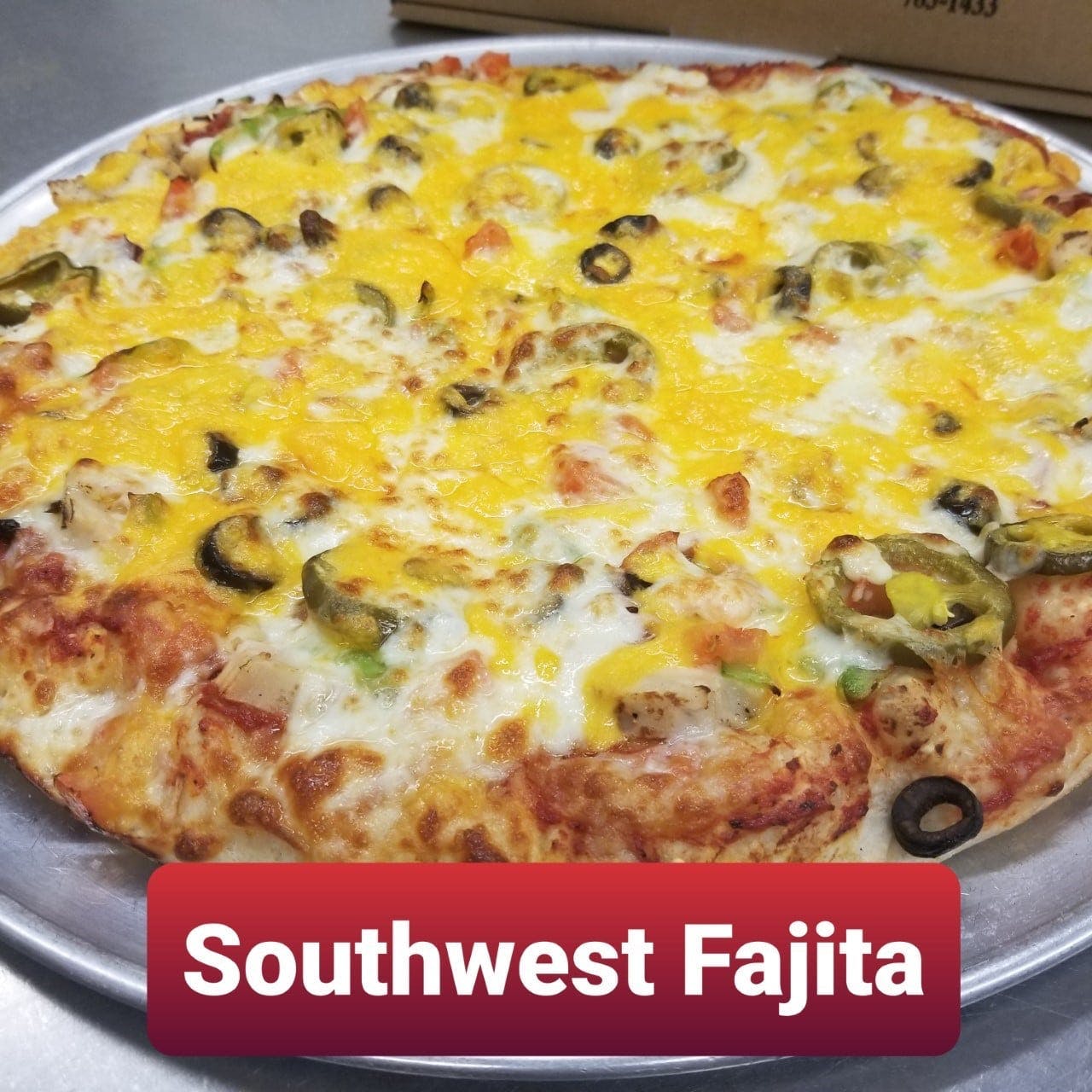 Order Southwest Fajita Pizza - Small food online from Marino's Pizza store, Spring Arbor on bringmethat.com