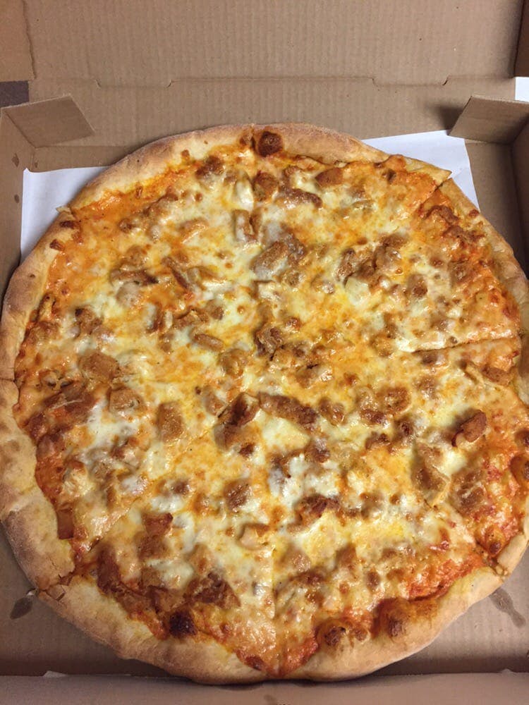 Order Chicken Alla Vodka Pizza - Personal 12" food online from John's Of Arthur Ave Restaurant store, Middletown on bringmethat.com