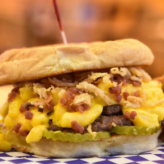 Order Bacon Mac Daddy food online from Burger Nation store, Houston on bringmethat.com