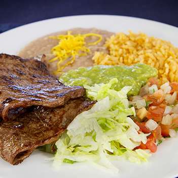 Order 15. Carne Asada Plate Combo food online from Federico Mexican Food store, Scottsdale on bringmethat.com