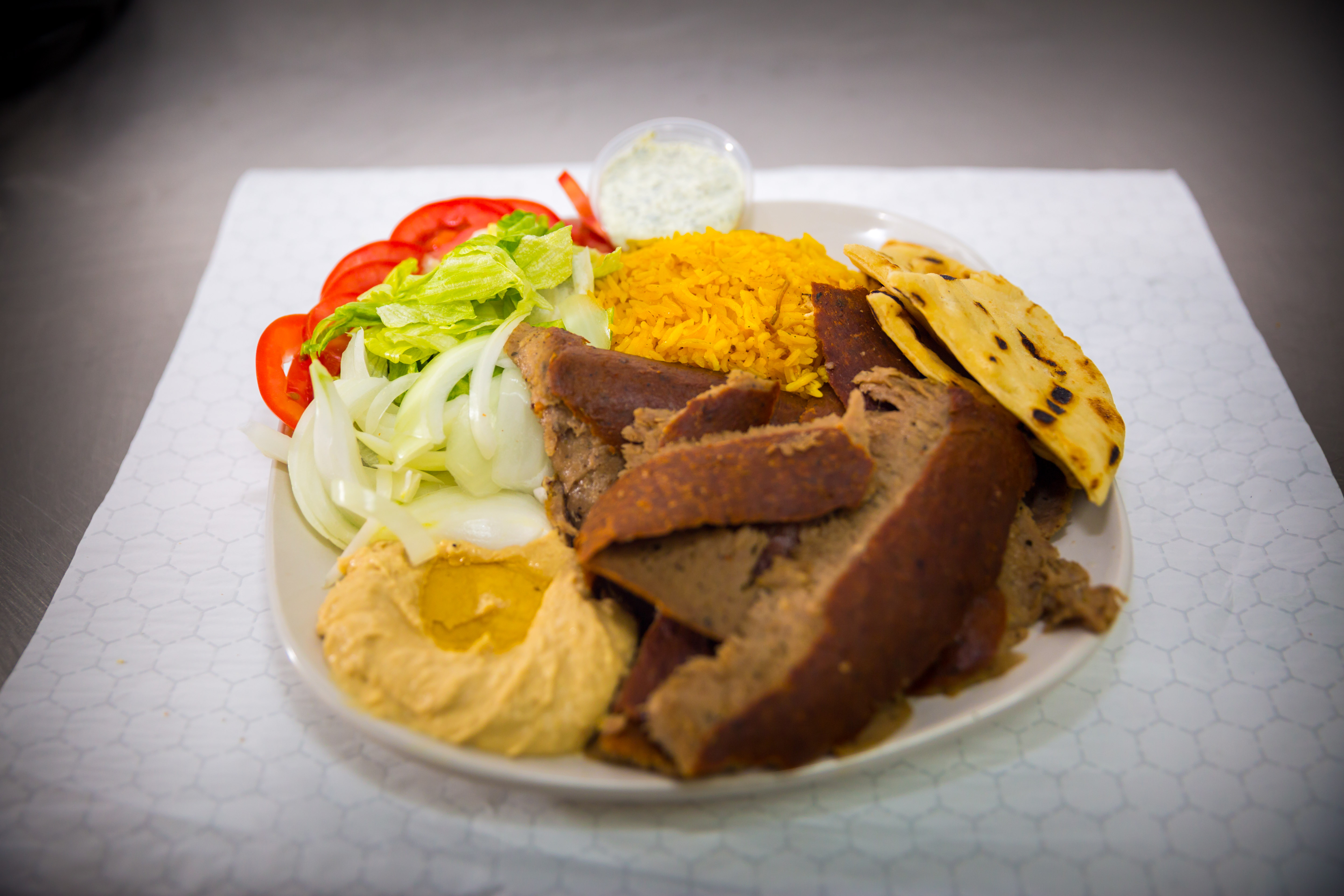 Order Gyros Plate food online from North Park Produce store, San Diego on bringmethat.com