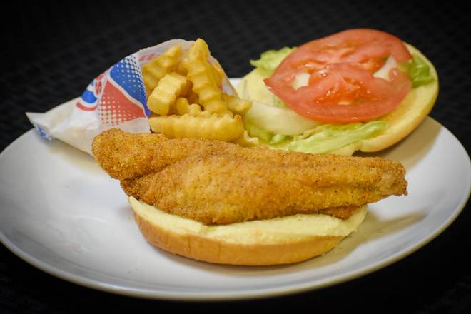 Order Meal Deal - Catfish Sandwich food online from Champions Ii Bbq store, Lansing on bringmethat.com