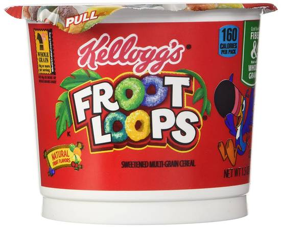 Order Kellogg'S Froot Loops Breakfast Cereal Cup food online from Exxon Food Mart store, Port Huron on bringmethat.com