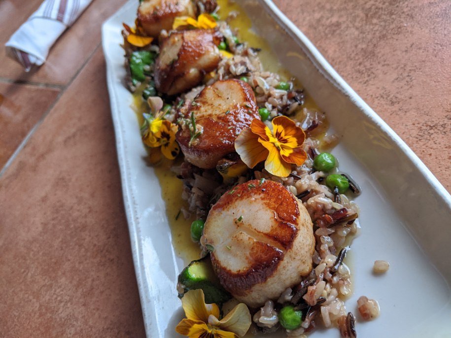 Order Iron-Seared Scallops  food online from Tonto Bar & Grill store, Cave Creek on bringmethat.com