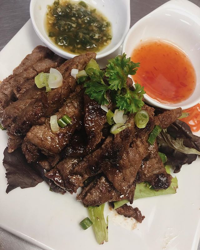 Order A16. BBQ Beef food online from Pikpon Thai store, Sicklerville on bringmethat.com