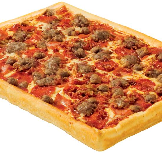 Order Meatworks Pizza Large food online from Rocky Rococo - Eau Claire store, Eau Claire on bringmethat.com