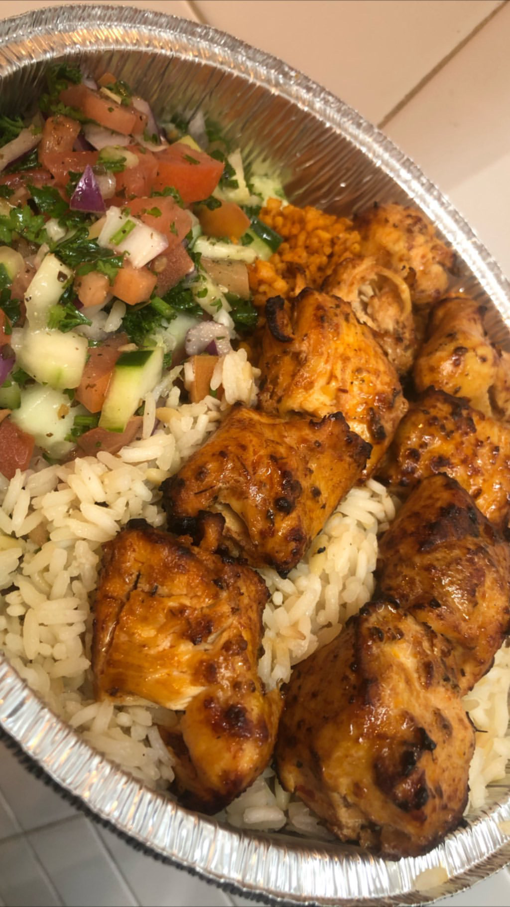Order CHICKEN SHISH KEBAB food online from Turkish Pita Place store, Newark on bringmethat.com