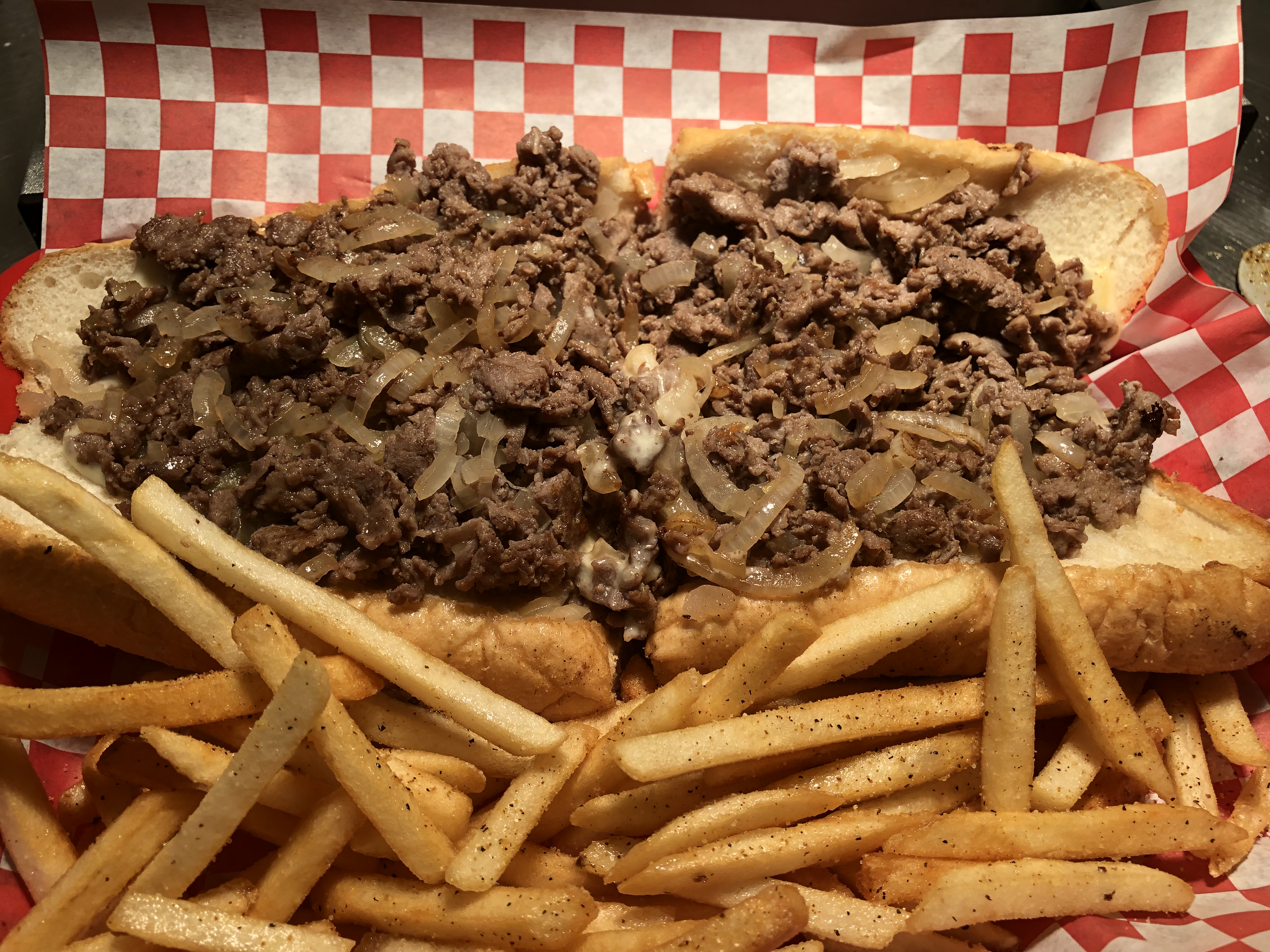 Order 4. Extra Meat and Extra Cheese Cheesesteak Combo food online from Big Tony's West Philly Cheesesteaks store, Dallas on bringmethat.com