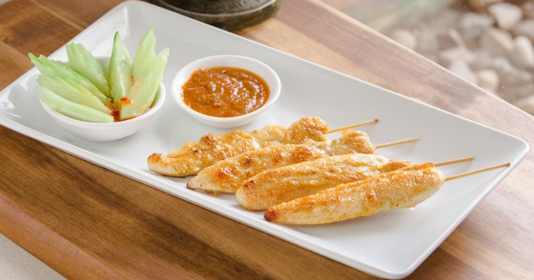 Order 4 Piece Chicken Satay food online from Taste Of Thai store, Appleton on bringmethat.com