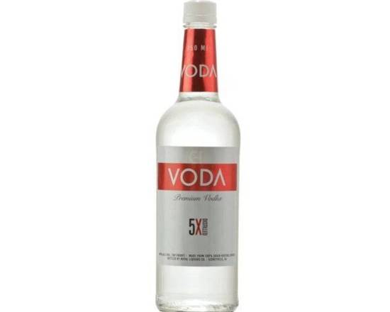 Order Voda Vodka, 5X Distilled Premium Vodka · 1 L  food online from House Of Wine store, New Rochelle on bringmethat.com