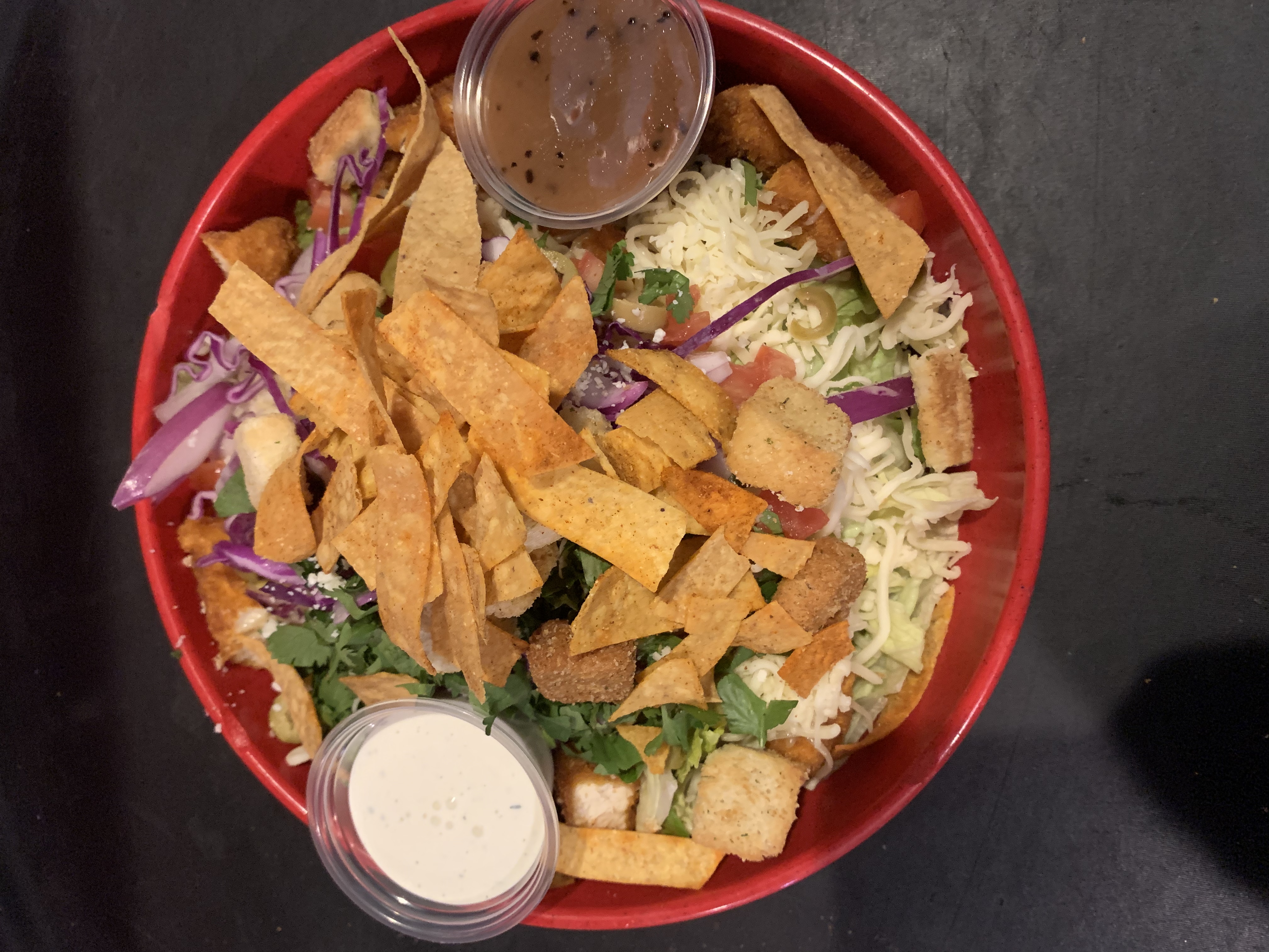 Order Crispy Chicken Salad Bowl food online from Maria's Cantina store, Southaven on bringmethat.com