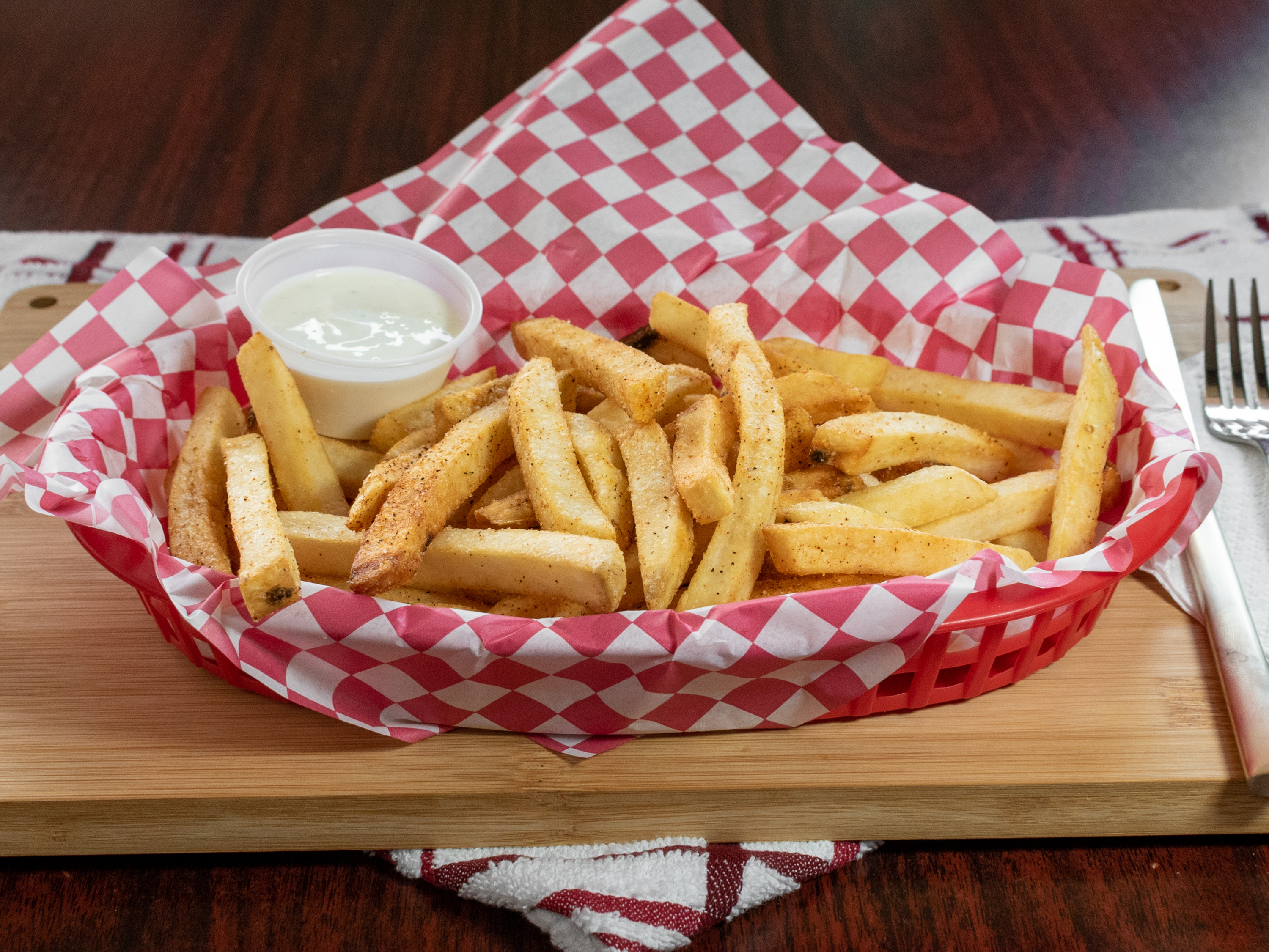 Order Seasoned Fries  food online from Bustas Burgers store, Crosby on bringmethat.com