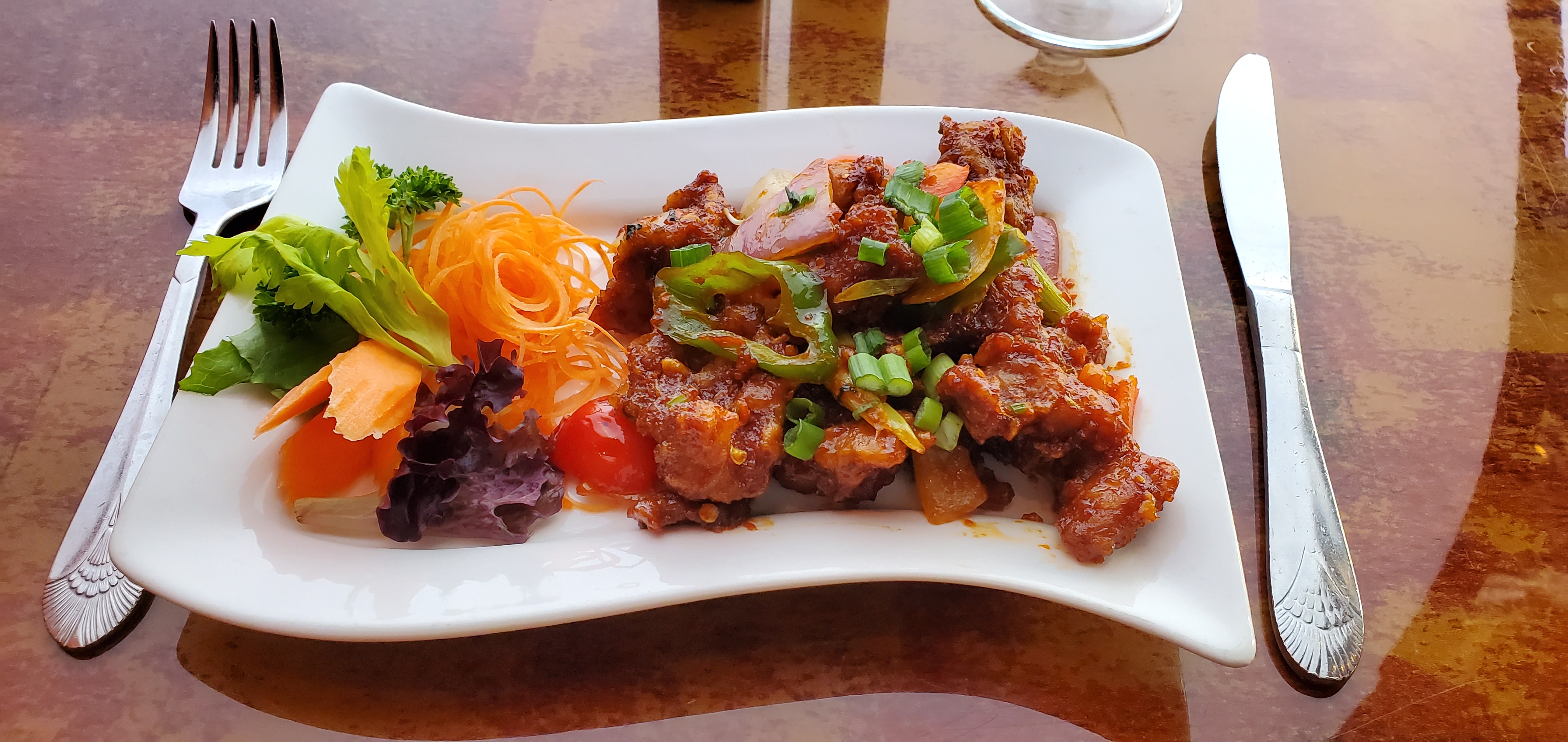 Order Chili Fried Lamb (App) food online from Spice Route store, Parsippany on bringmethat.com