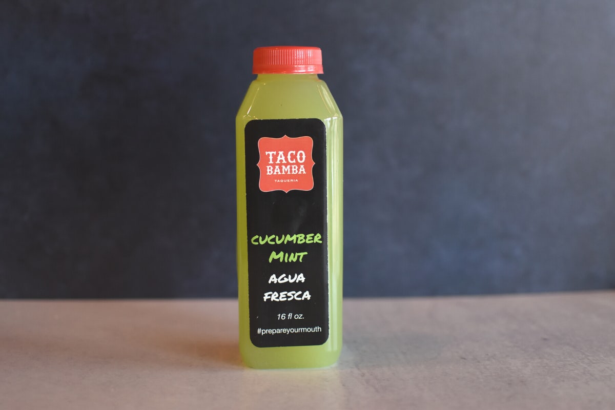 Order cucumber mint agua fresca food online from Taco Bamba store, Springfield on bringmethat.com