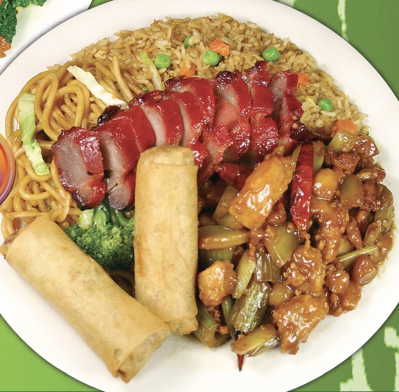 Order Three Entree Plate food online from Jumbo Wok store, Cerritos on bringmethat.com