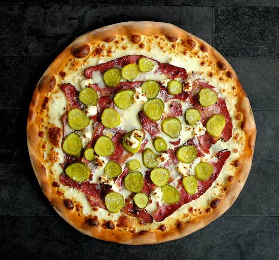 Order 12" Pickle Pastrami food online from Arturo's Pizza store, Minneapolis on bringmethat.com