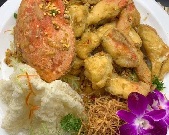 Order Salt & Pepper Crab food online from Peony Seafood Restaurant store, Oakland on bringmethat.com