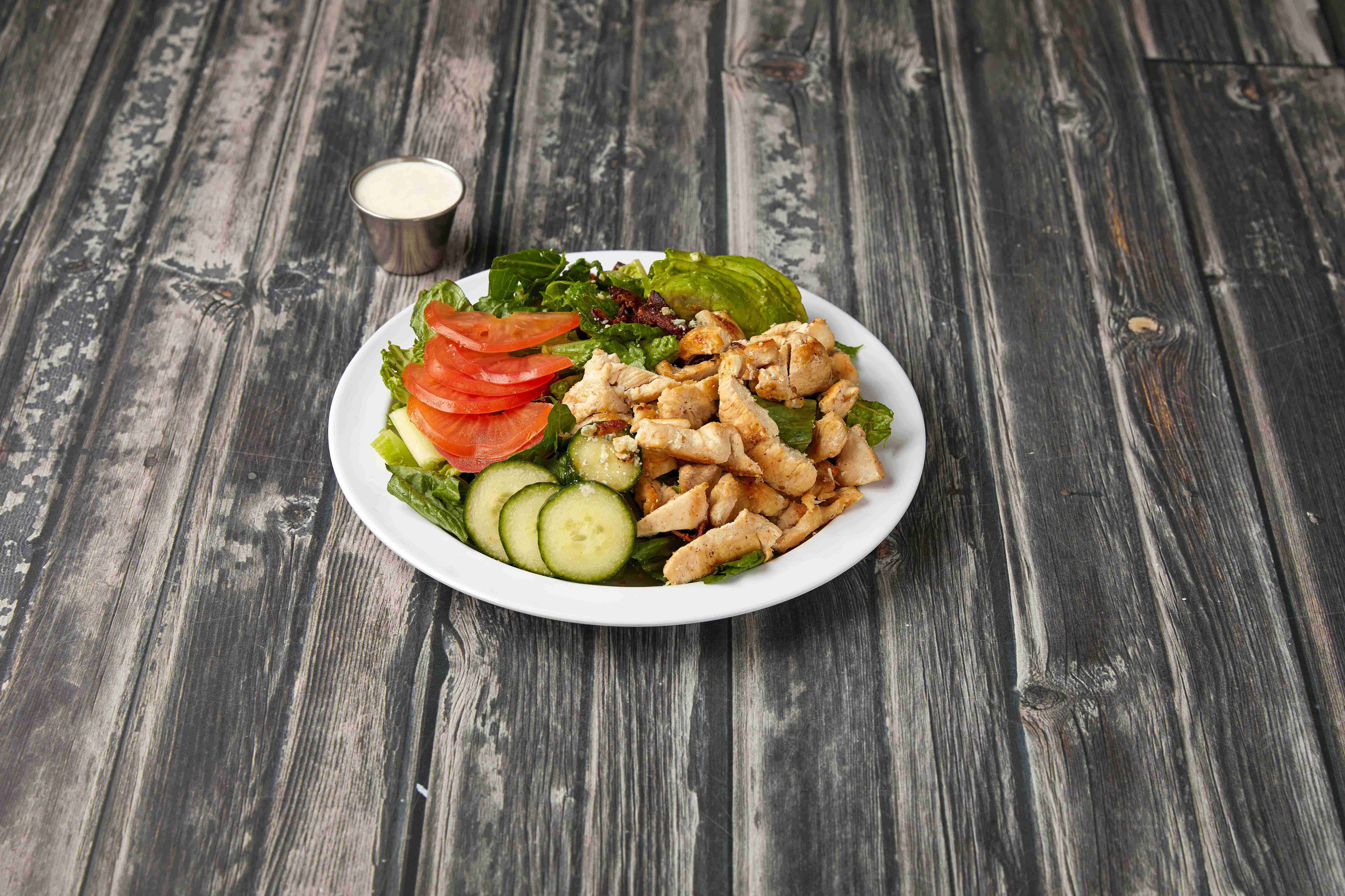 Order Cobb Salad food online from Phyllis' Giant Burgers store, Santa Rosa on bringmethat.com