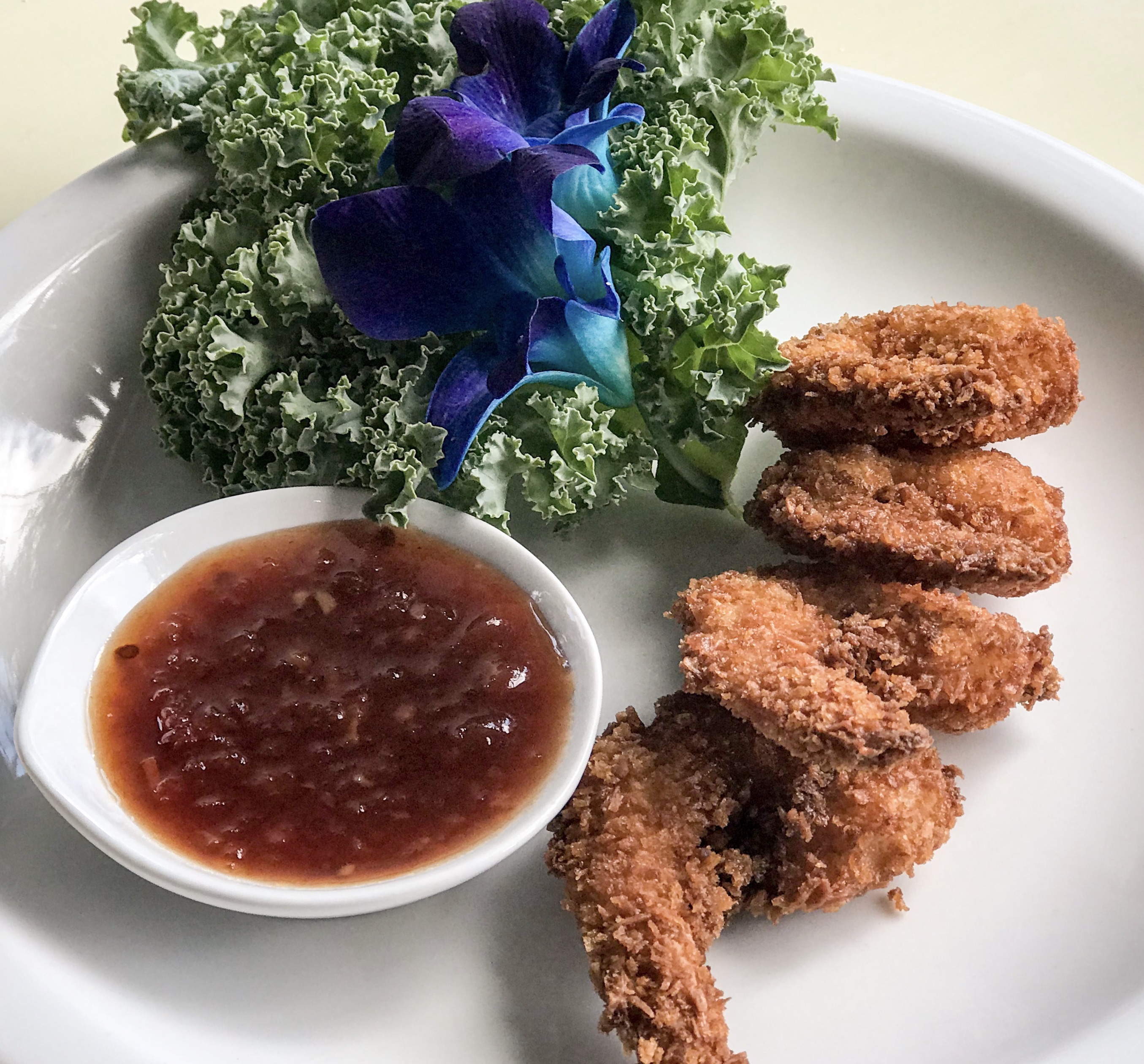 Order coconut shrimp with plum dipping sauce food online from Catchy store, Ho Ho Kus on bringmethat.com