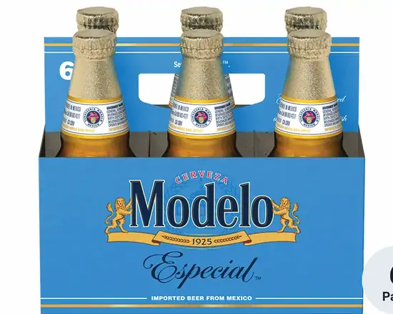 Order Modelo Especial, 6pk-12oz bottle beer (4.4% ABV) food online from Sousa Wines & Liquors store, Mountain View on bringmethat.com